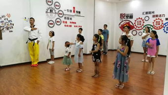 贵阳市全民健身志愿服务进社区系列活动 白云区白沙关社区 15名小朋友学习跆拳道